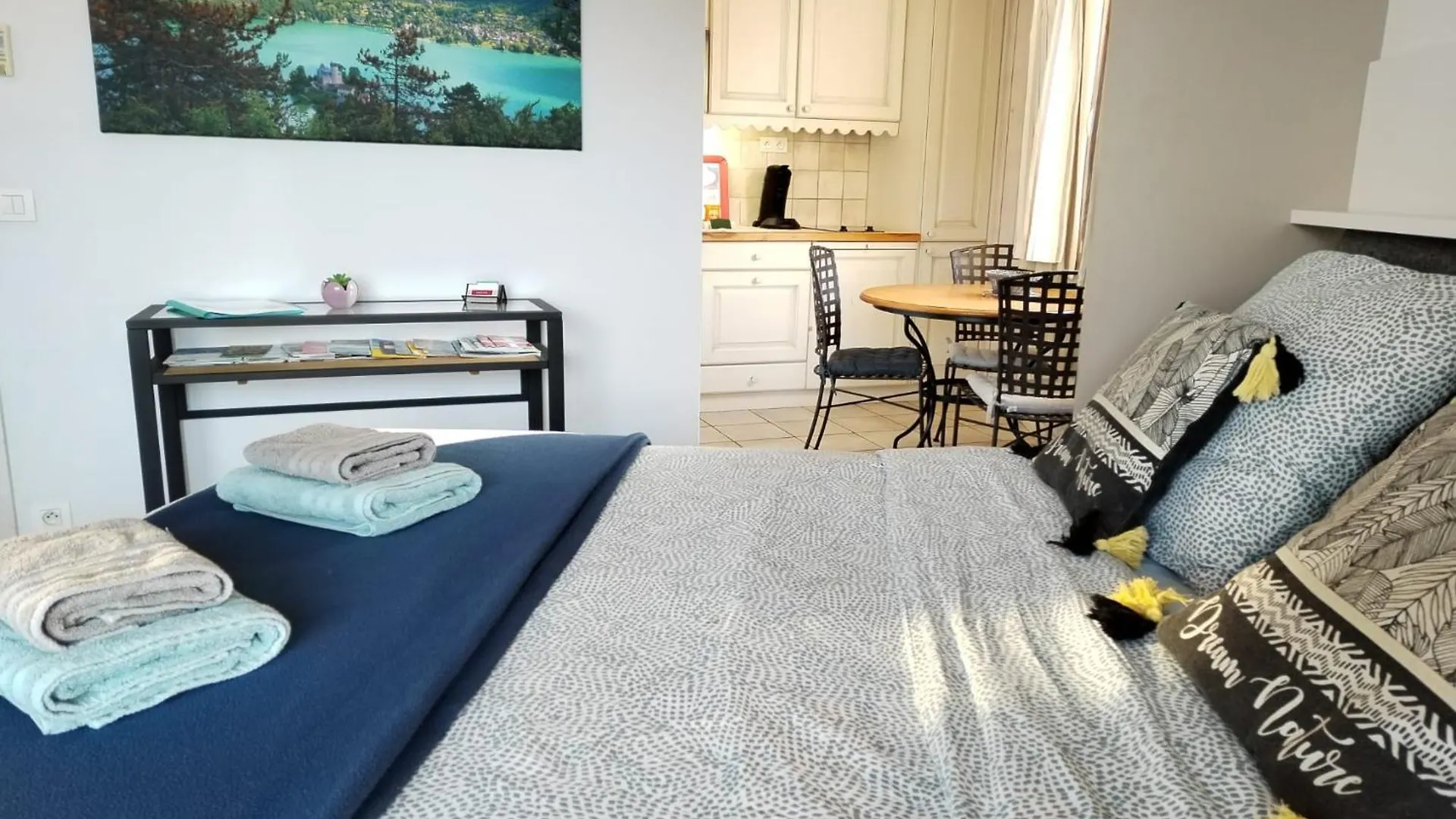Logement Avec Terrasse Sur Lac, Tout Confort, Dans Residence Avec Plage Et Ponton Privee Duingt Apartment